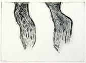 Pogrom1 - etching printed on hand made paper - one of a series