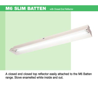 M6 Slim Batten wtih closed end reflector