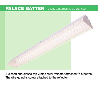 Palace Batten with closed end Reflector and wire guard