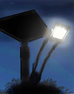 solar powered area lighting