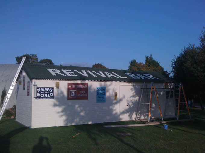 painted bar roof sign