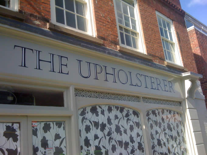 upholster shop sign